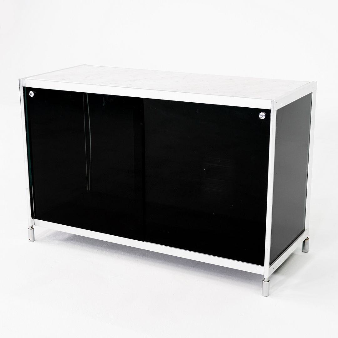 Marble, Aluminum and Glass Cabinet