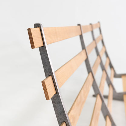 Oak and Aluminum Bench