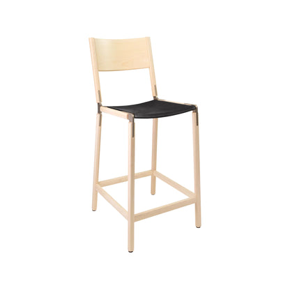 Backed Counter Stool — Linden — Leather Seat