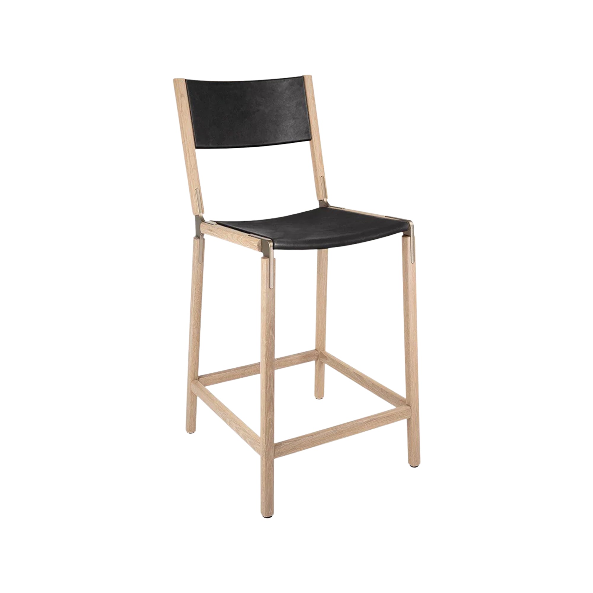 Backed Counter Stool — Linden — Leather Seat and Back