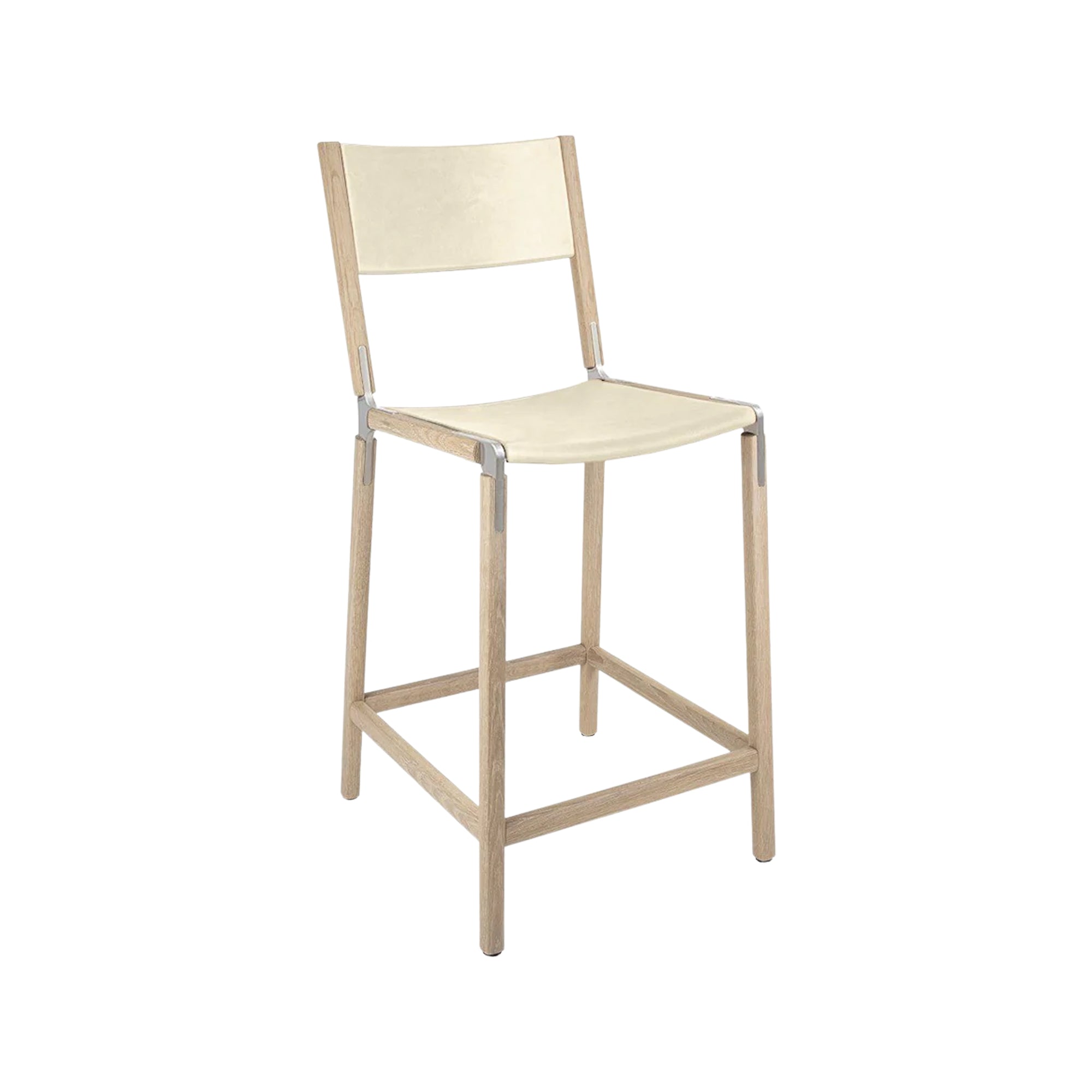 Backed Counter Stool — Linden — Leather Seat and Back