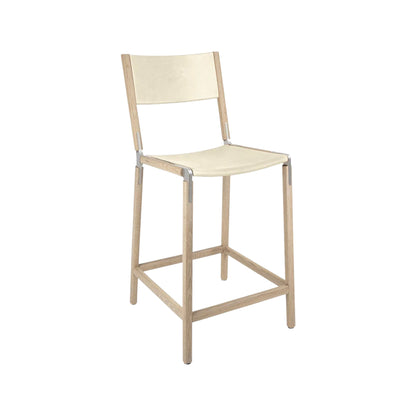 Backed Counter Stool — Linden — Leather Seat and Back