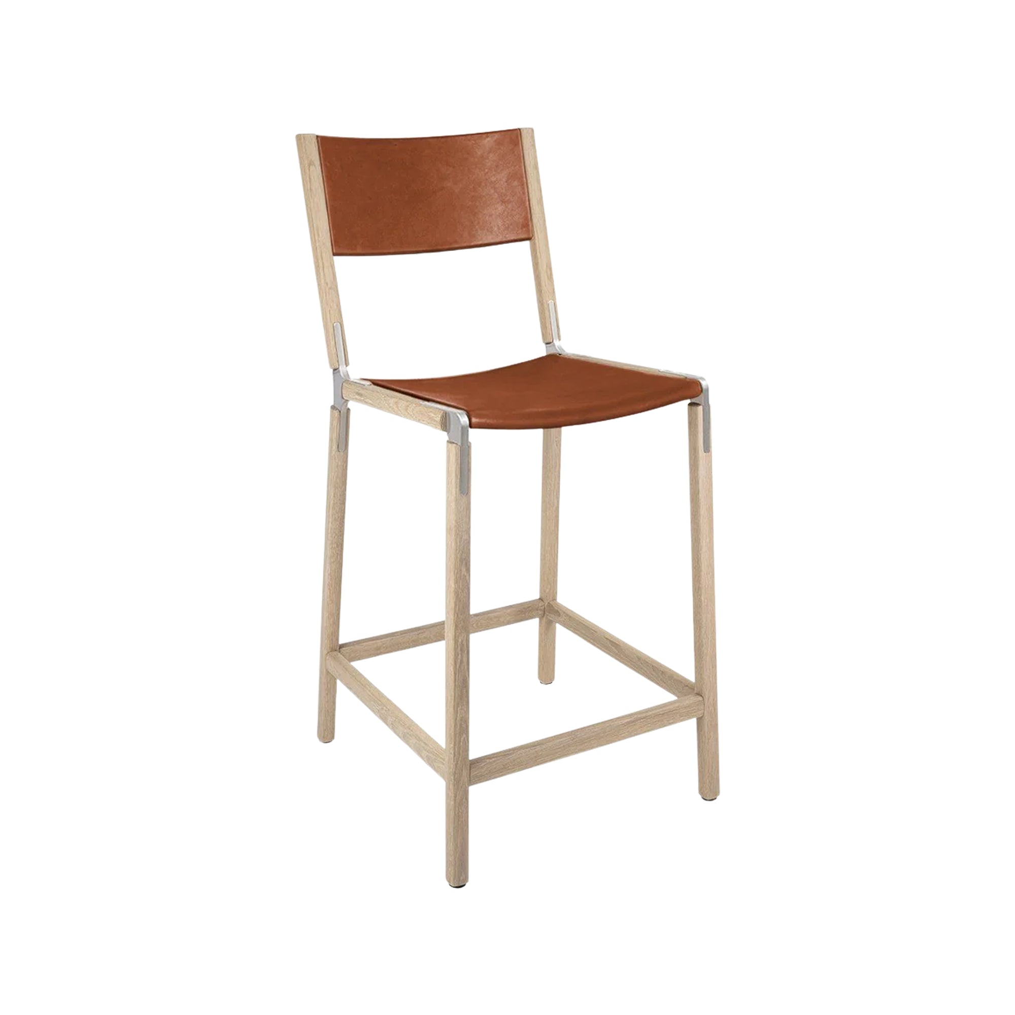 Backed Counter Stool — Linden — Leather Seat and Back