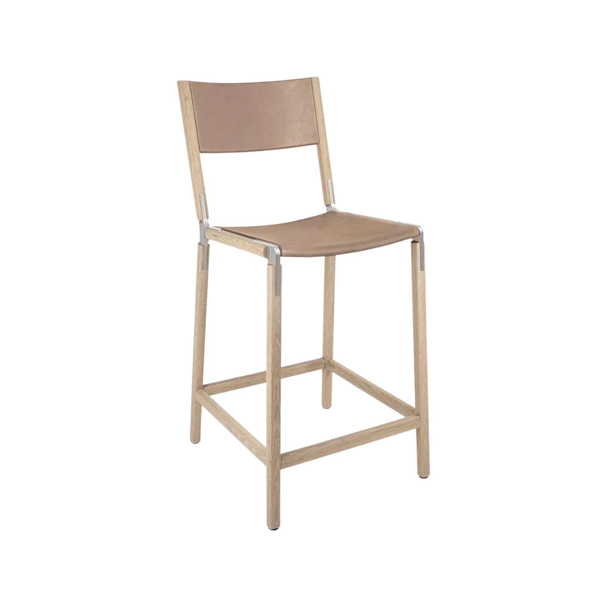 Backed Counter Stool — Linden — Leather Seat and Back