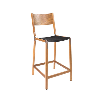 Backed Counter Stool — Linden — Leather Seat