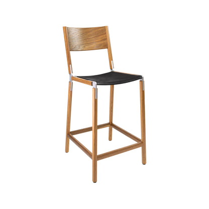 Backed Counter Stool — Linden — Leather Seat