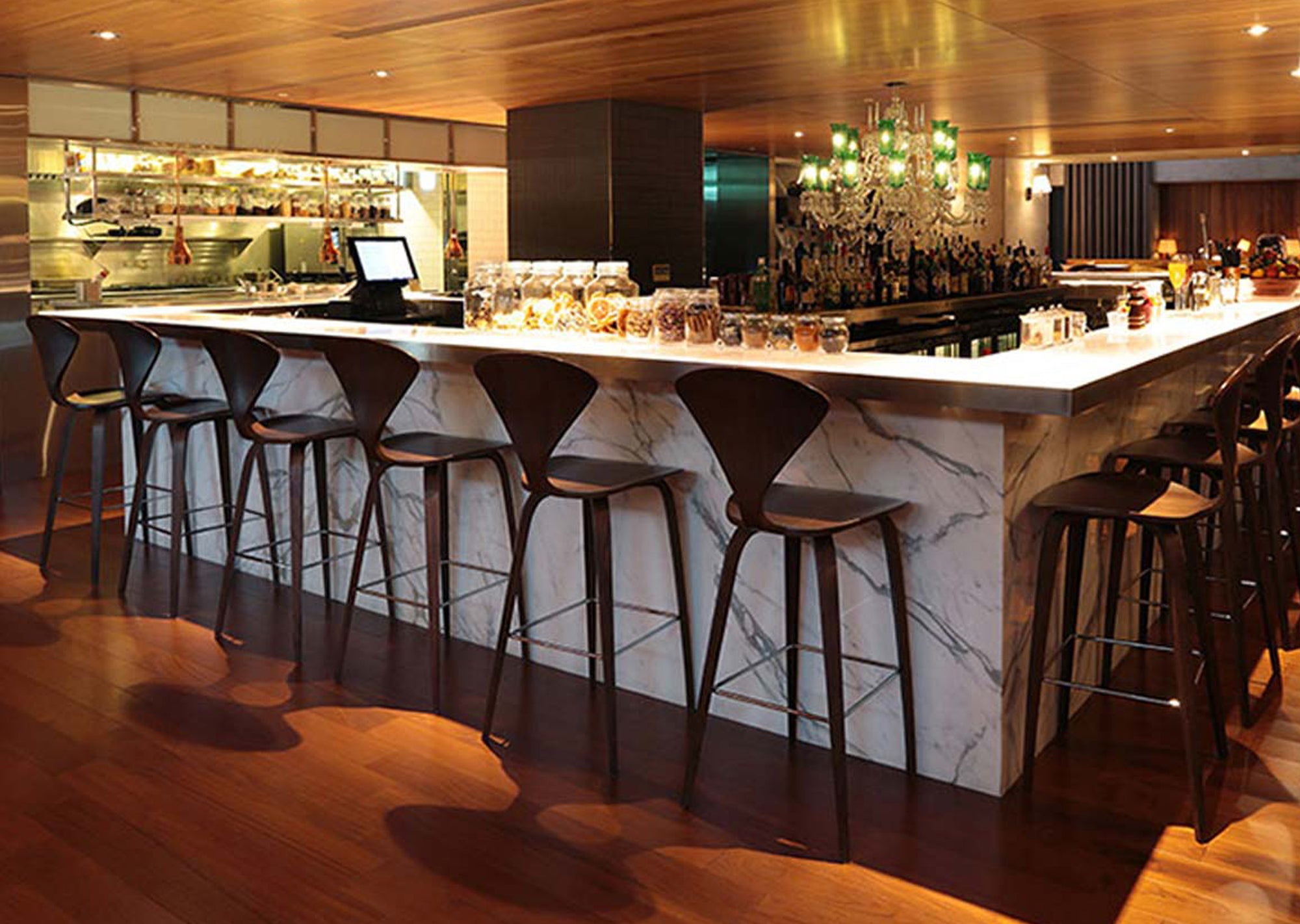 Cherner Wood Bar and Counter Chair