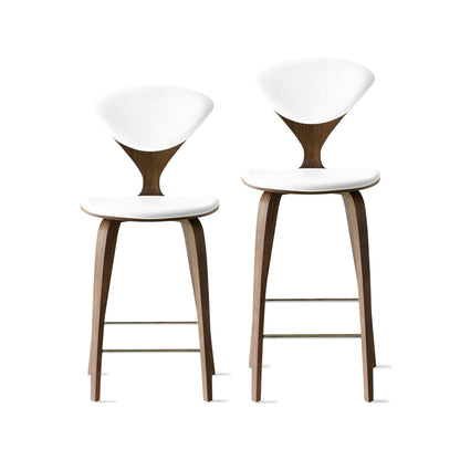 Cherner Wood Bar Chair with Seat and Back Pads
