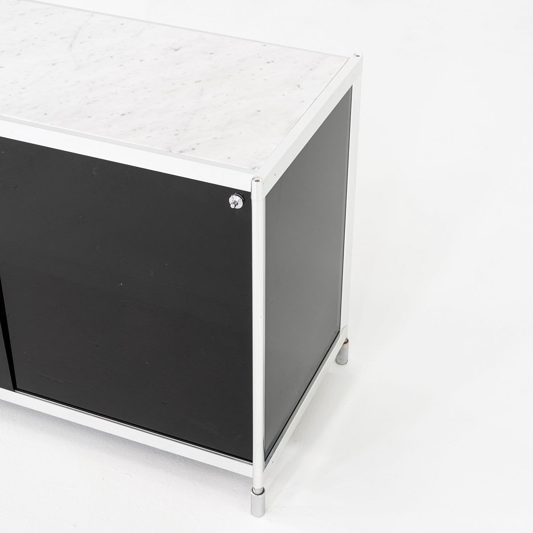 Marble, Aluminum and Glass Cabinet
