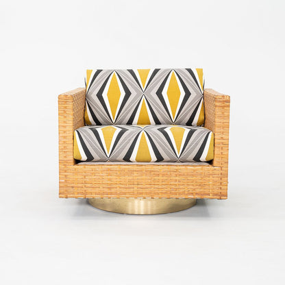 Rattan Cube Swivel Chairs