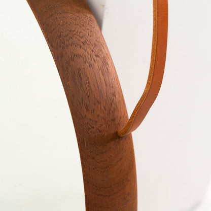 Swedish Teak Mirror with Leather Strap