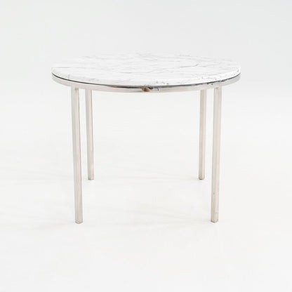 Round Steel and Marble Side Table