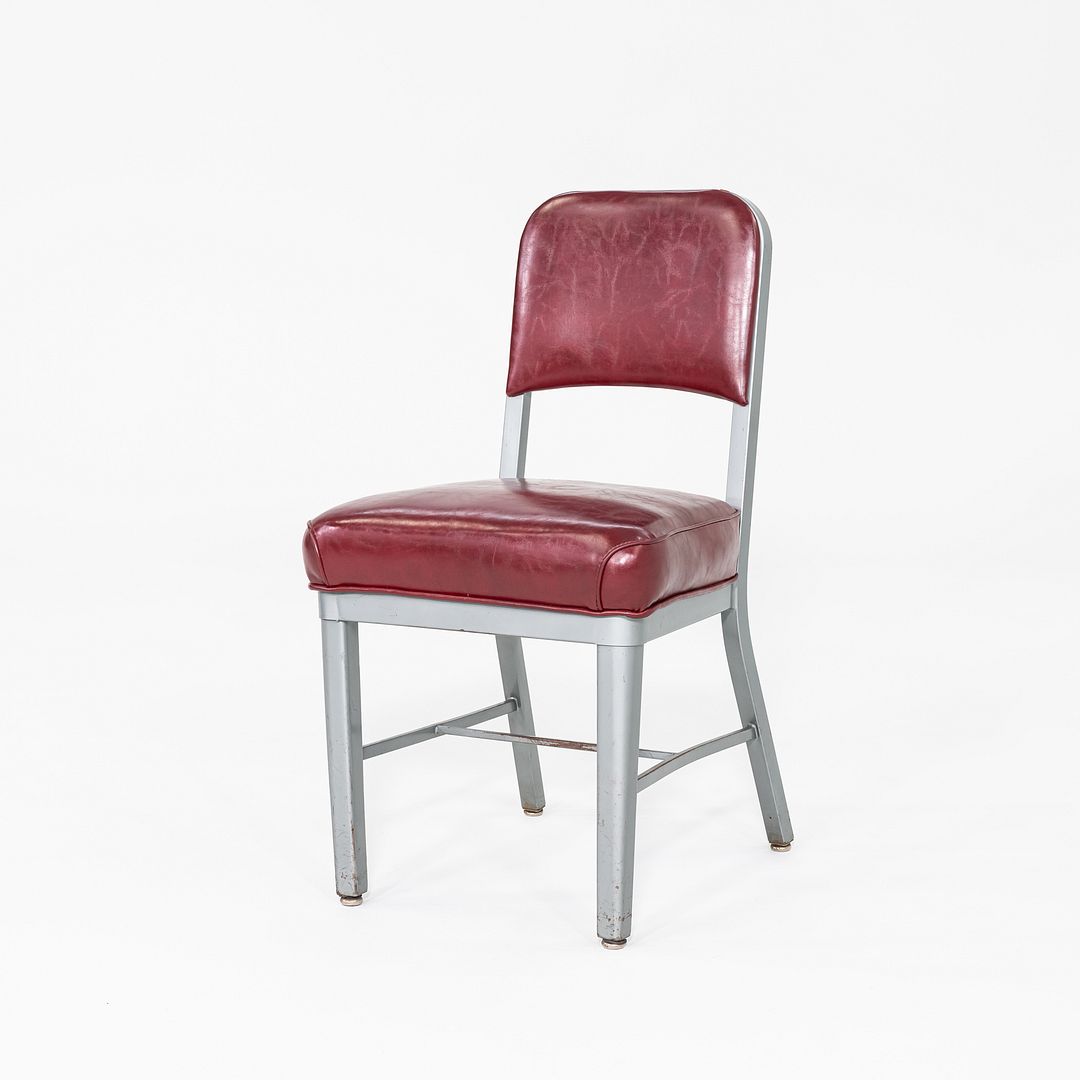 Navy Aluminum Upholstered Side Chair, Model 1002