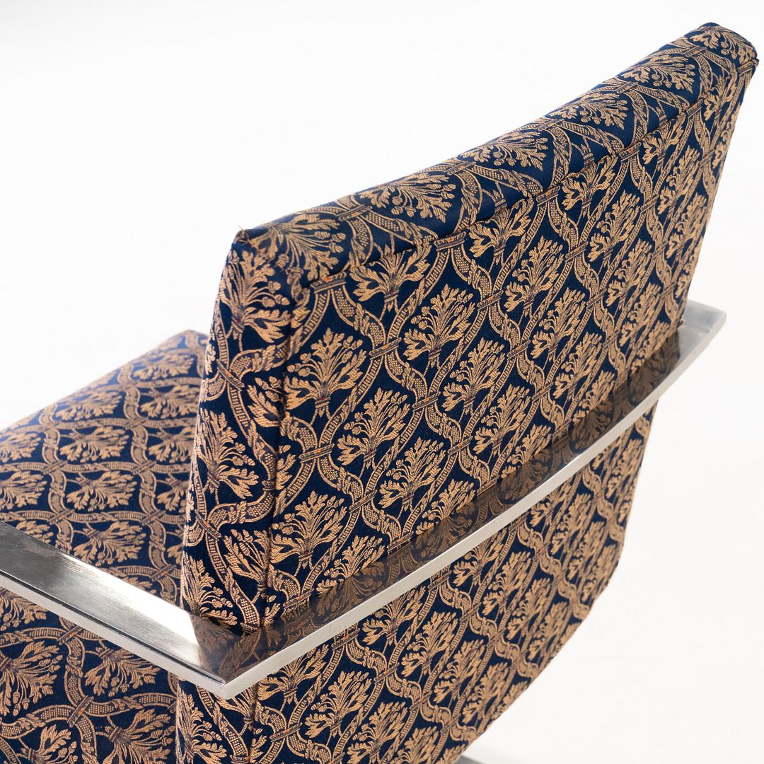 Miesian Influenced Flat Bar Cantilever Chair