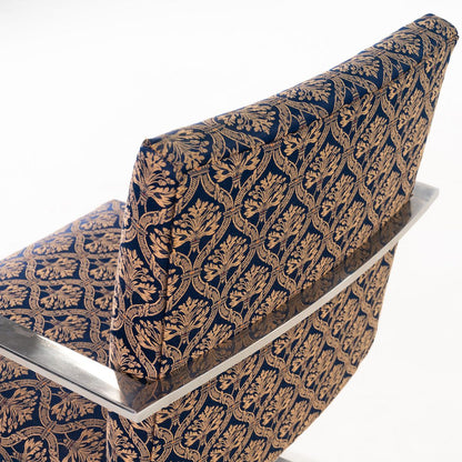 Miesian Influenced Flat Bar Cantilever Chair
