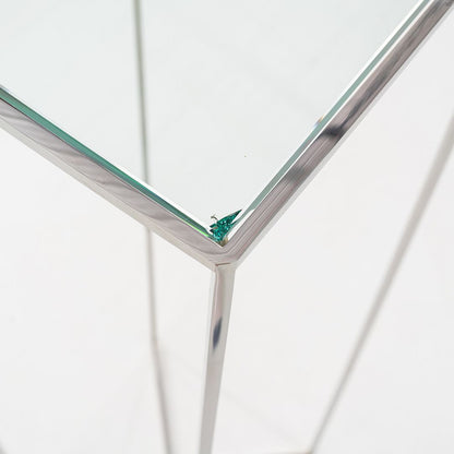 Glass and Steel Pedestal