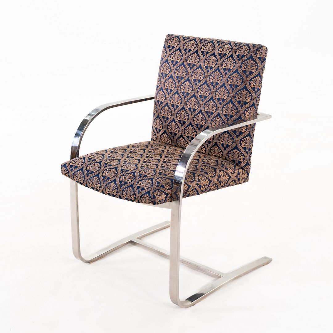 Miesian Influenced Flat Bar Cantilever Chair