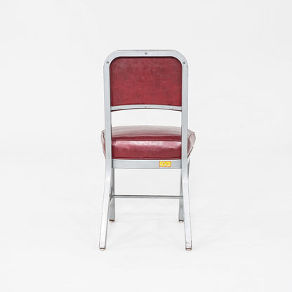 Navy Aluminum Upholstered Side Chair, Model 1002