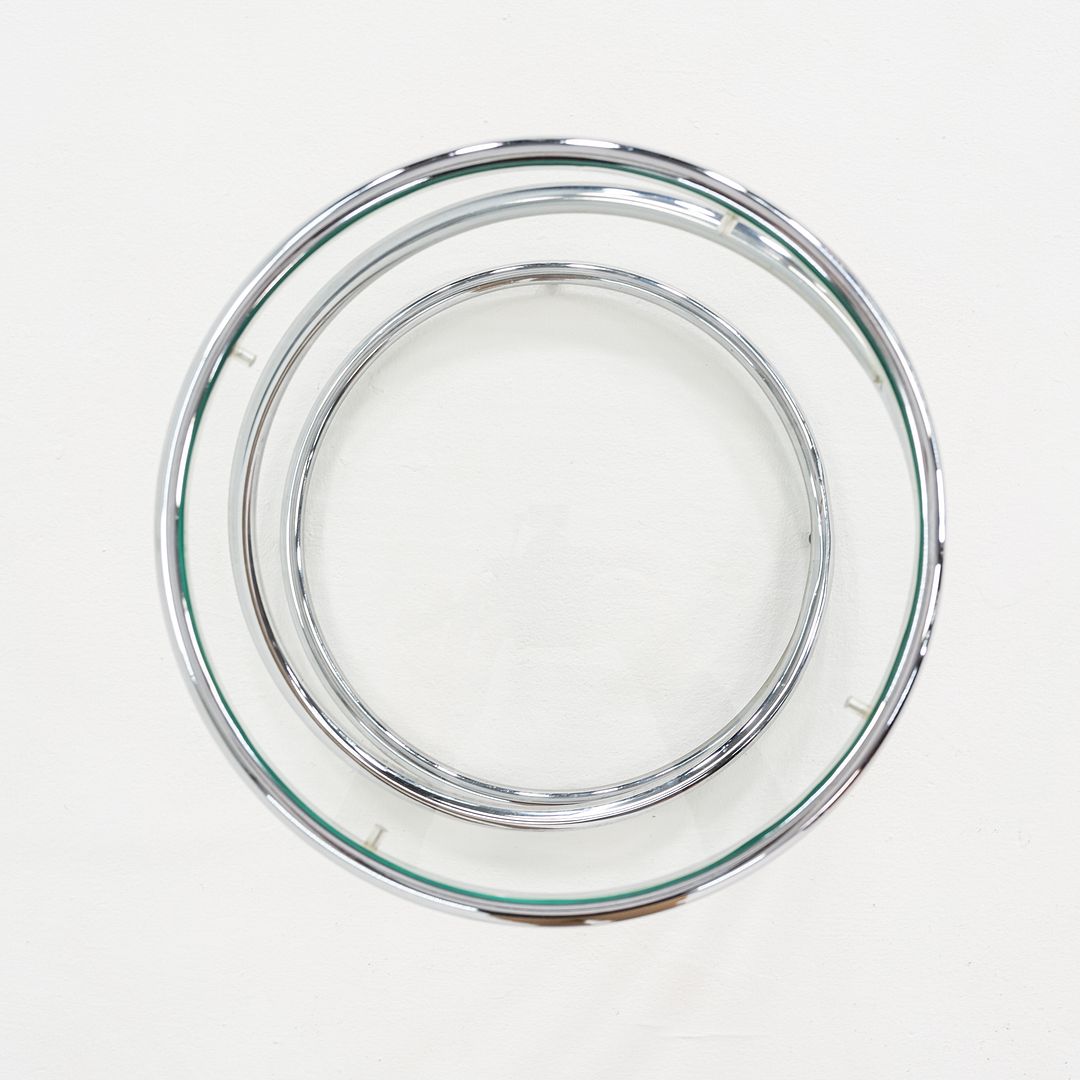 Round Chrome Side Tables