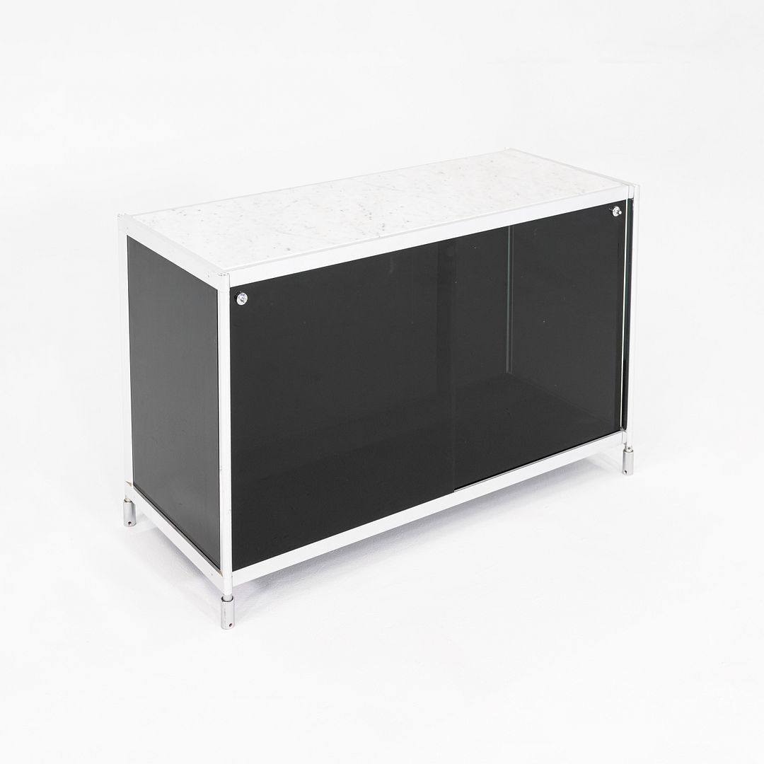 Marble, Aluminum and Glass Cabinet