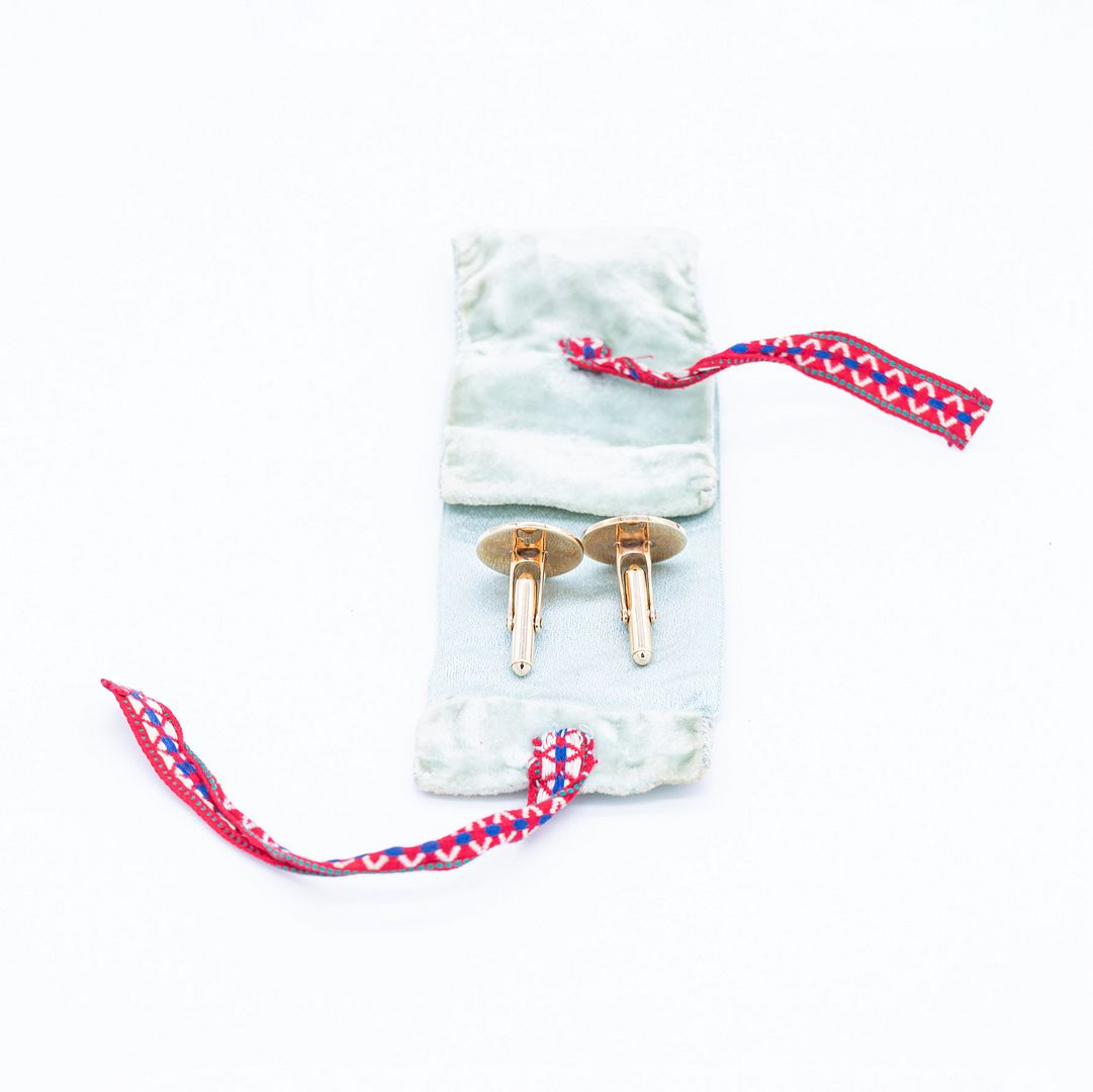 Gold Monogram Cufflinks
