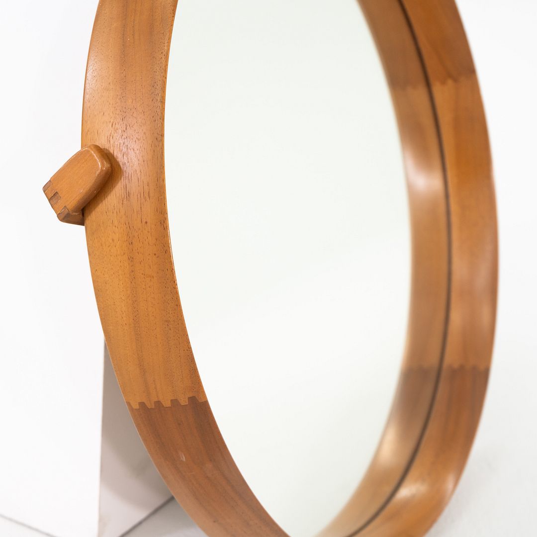 Round Teak Wall Mirror