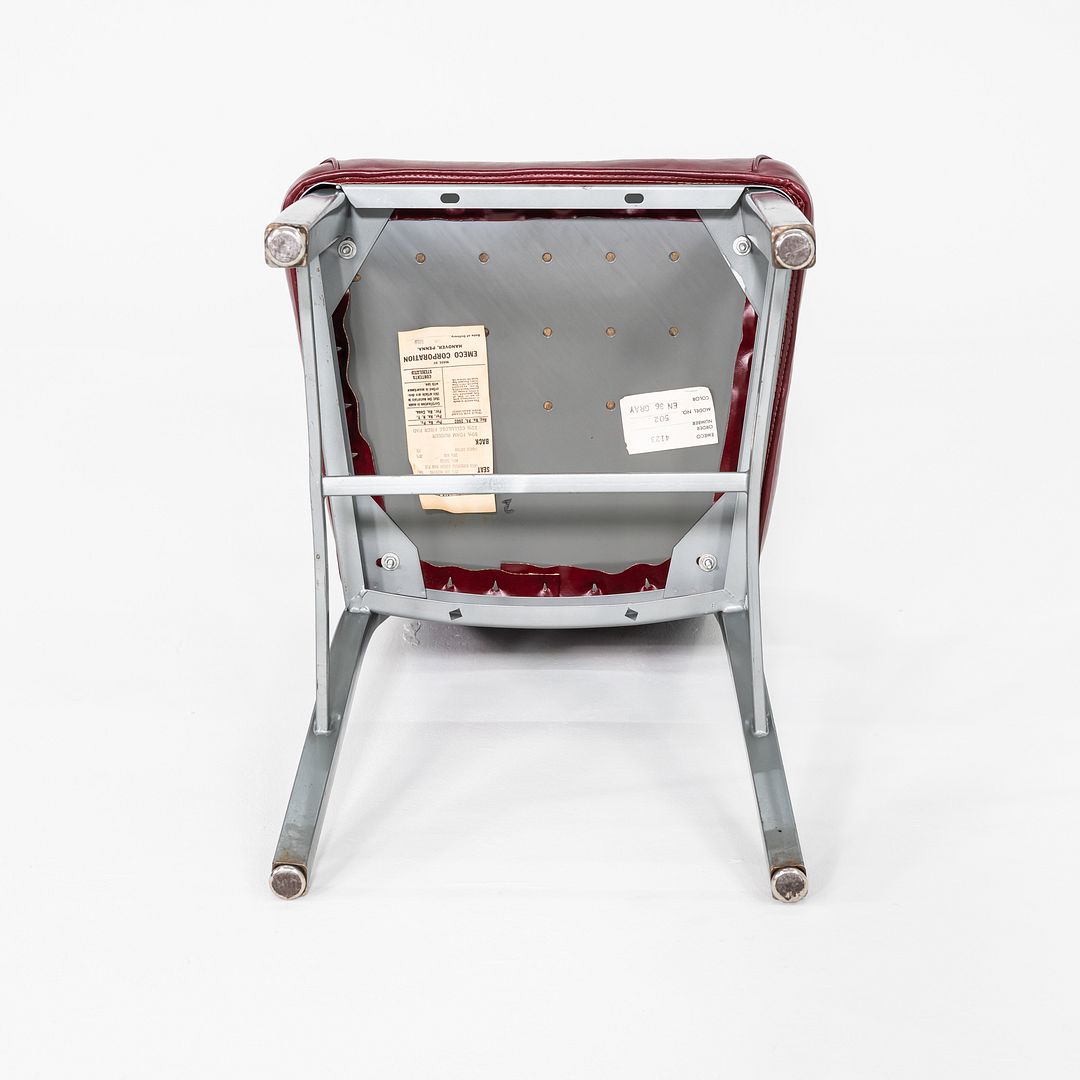Navy Aluminum Upholstered Side Chair, Model 1002