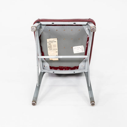 Navy Aluminum Upholstered Side Chair, Model 1002