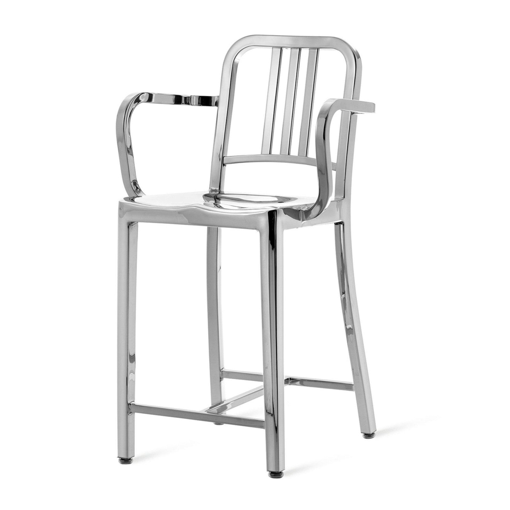 1006 Navy Bar and Counter Stool with Arms