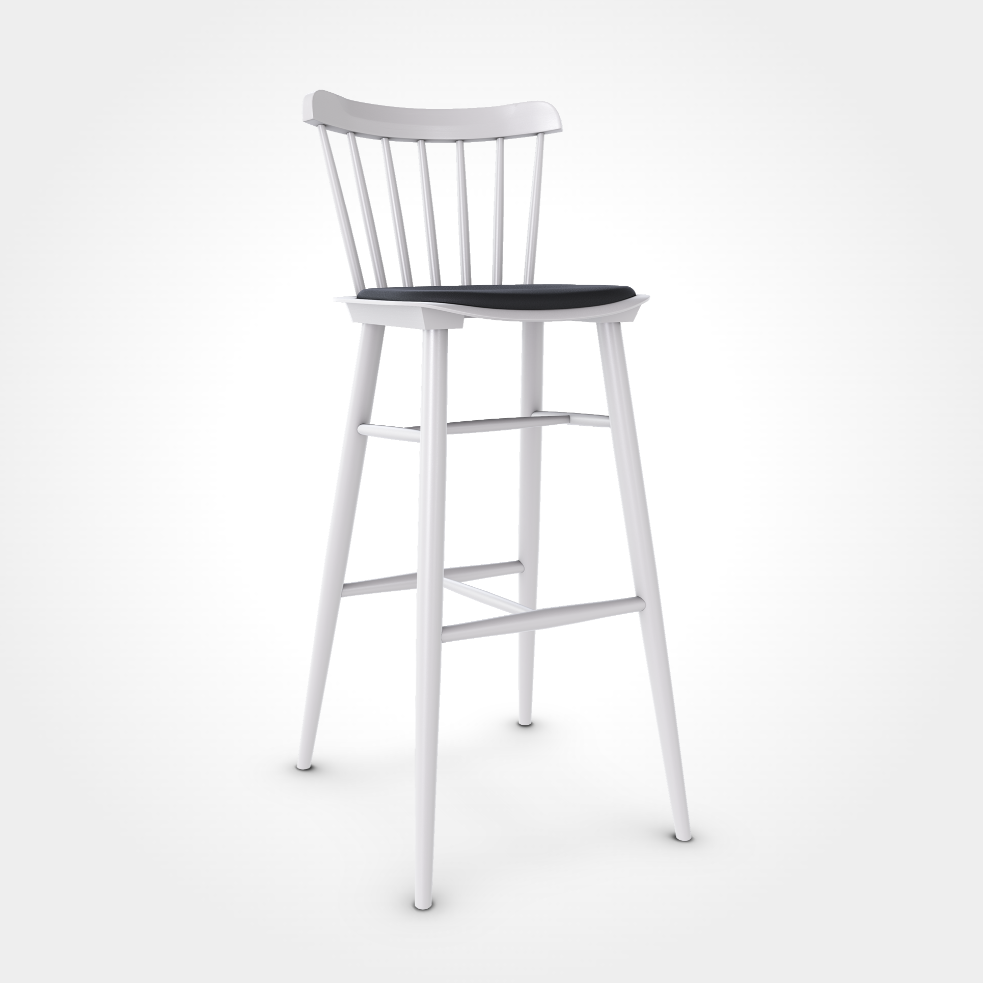 Ironica Bar and Counter Stool — Upholstered Seat