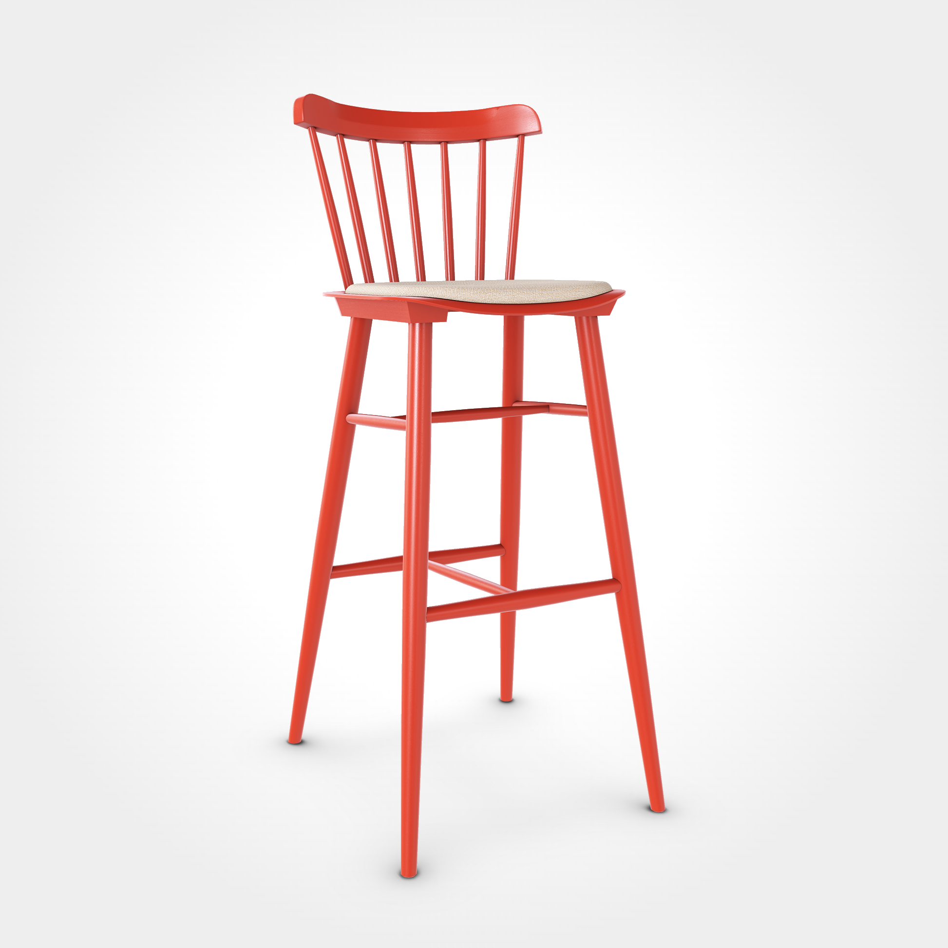 Ironica Bar and Counter Stool — Upholstered Seat