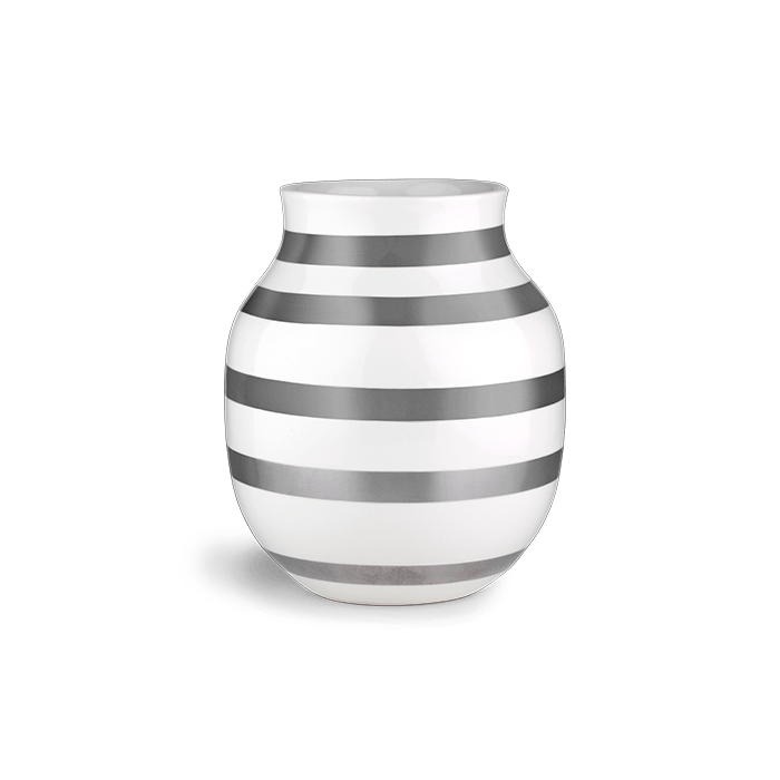 Kähler Omaggio Vase — Silver 7.9"