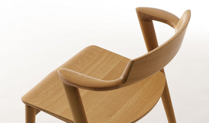 Seoto Semi Armchair — Wood Seat