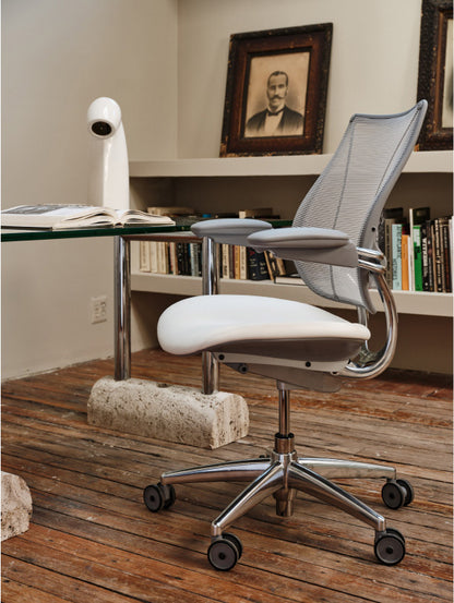 Liberty Task Chair With Upholstered Back — Adjustable Duron Arms