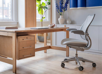 Liberty Task Chair With Upholstered Back — Adjustable Duron Arms