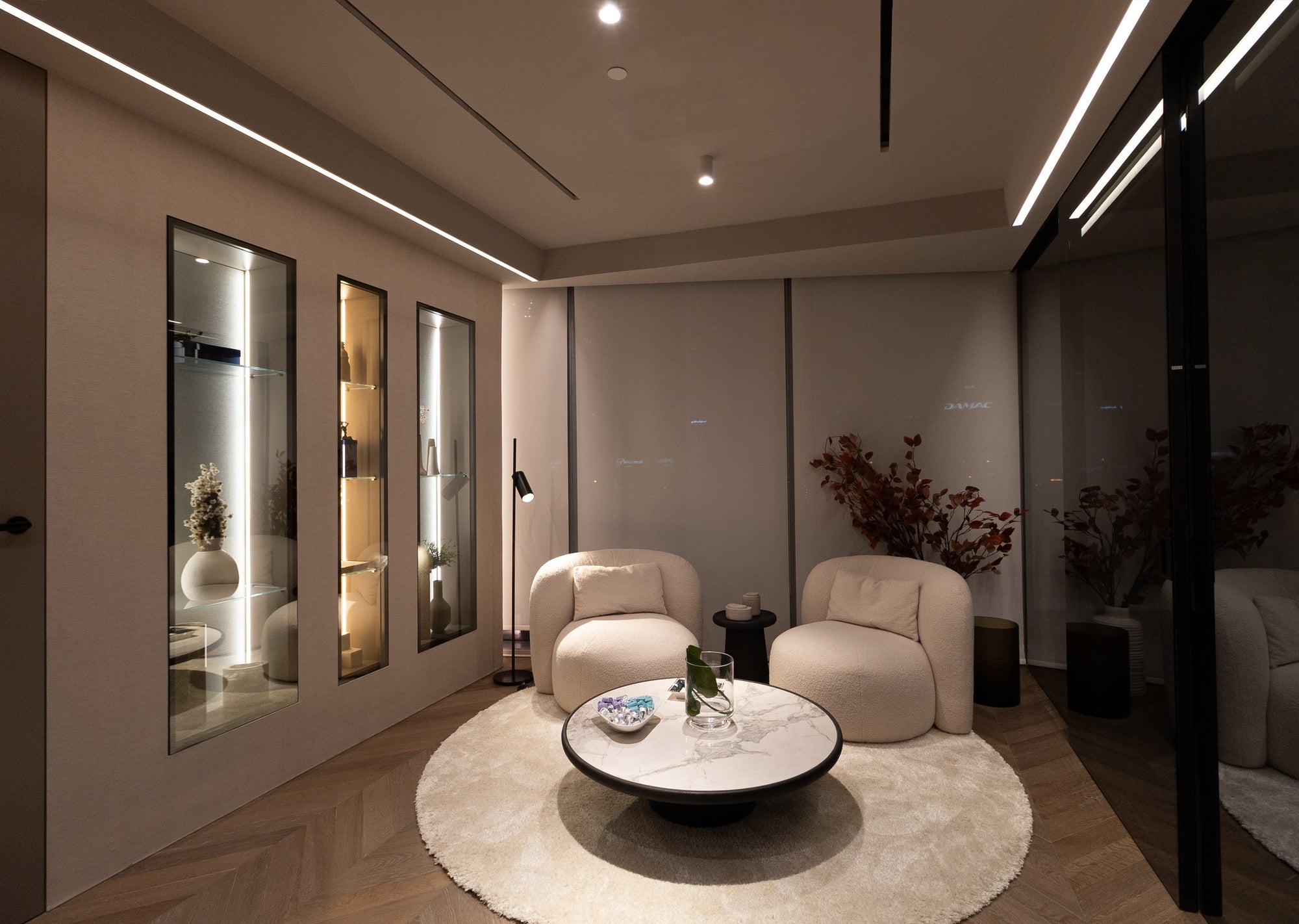 Maana Coffee Table with Inlay — Round