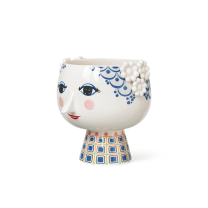 Bjørn Wiinblad Eva Flower Pot on Base — Blue