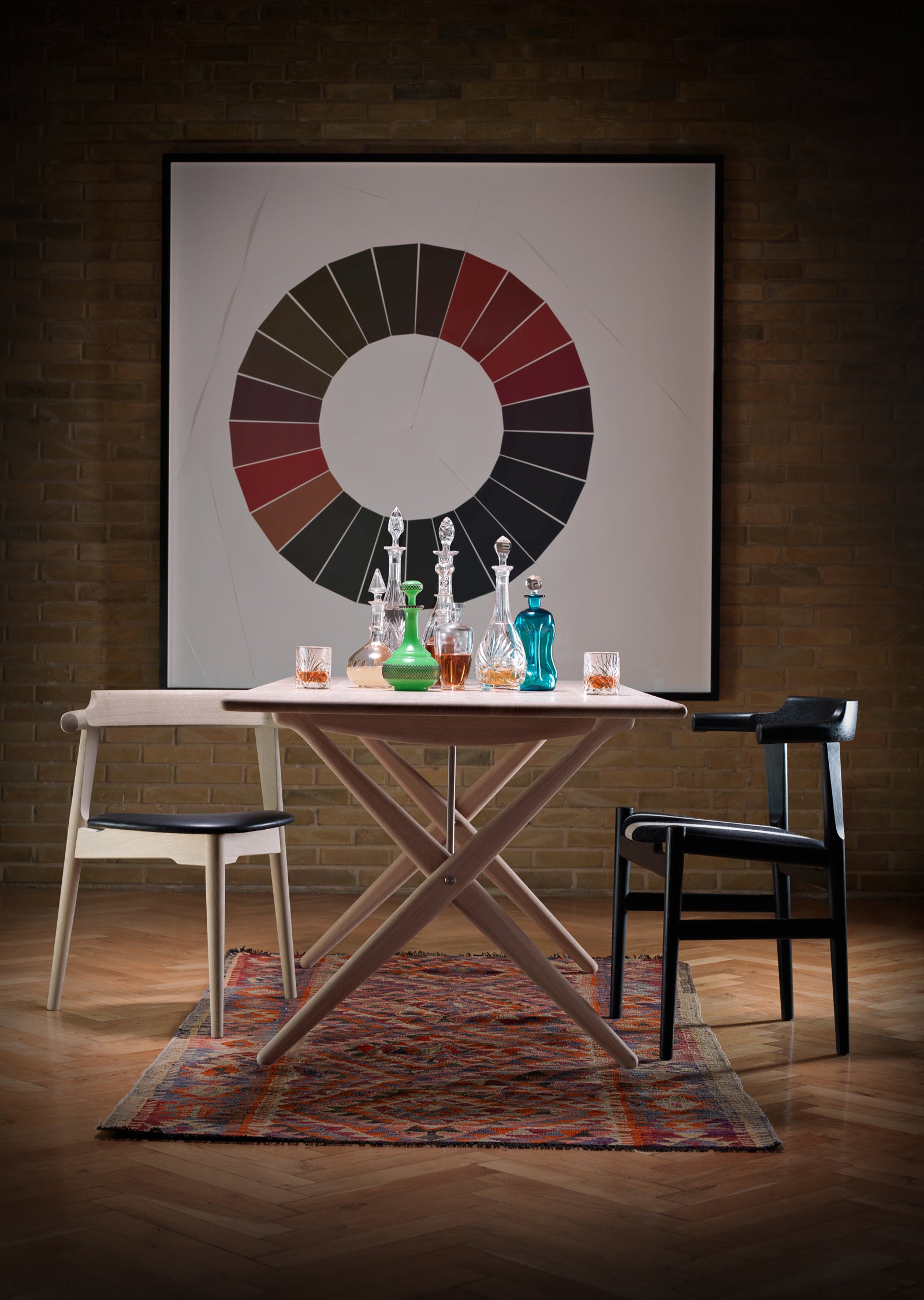 PP58/3 Tripod Chair — Upholstered — Set of 2