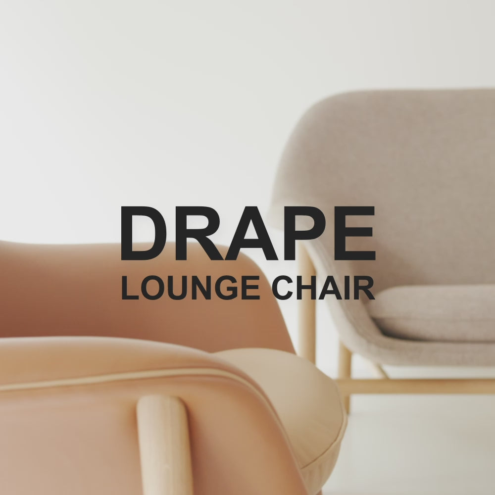 Drape Lounge Chair with Headrest — Wood