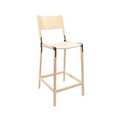 Backed Counter Stool — Linden — Wood