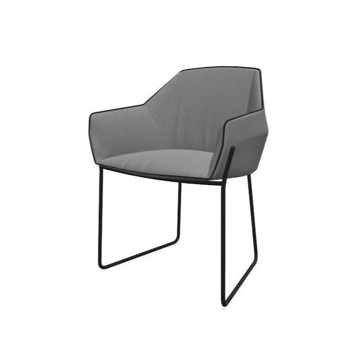 Nido Quilted Dining Chair — Sled Base and Piping