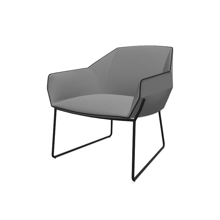 Nido Small Armchair — Sled Base and Piping