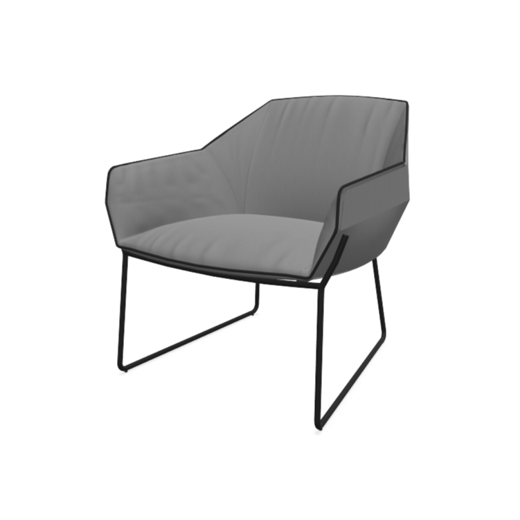 Nido Small Armchair — Sled Base and Zipper