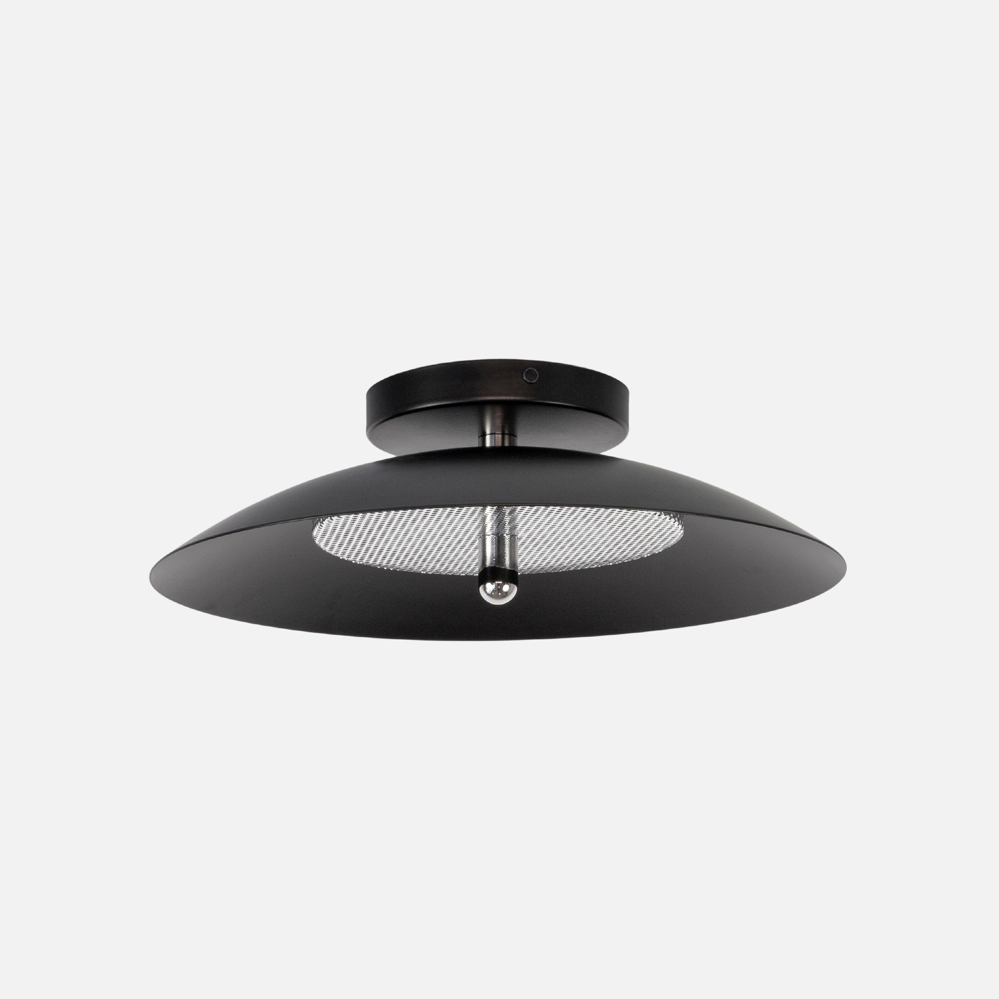 Signal Flush Mount — Black & Nickel