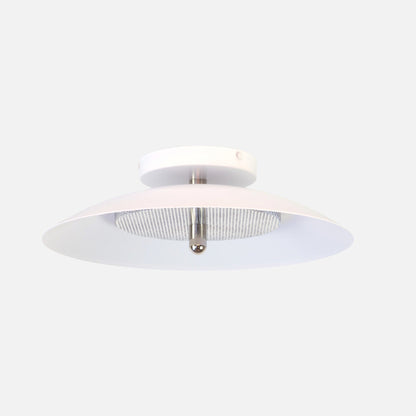 Signal Flush Mount — White & Nickel