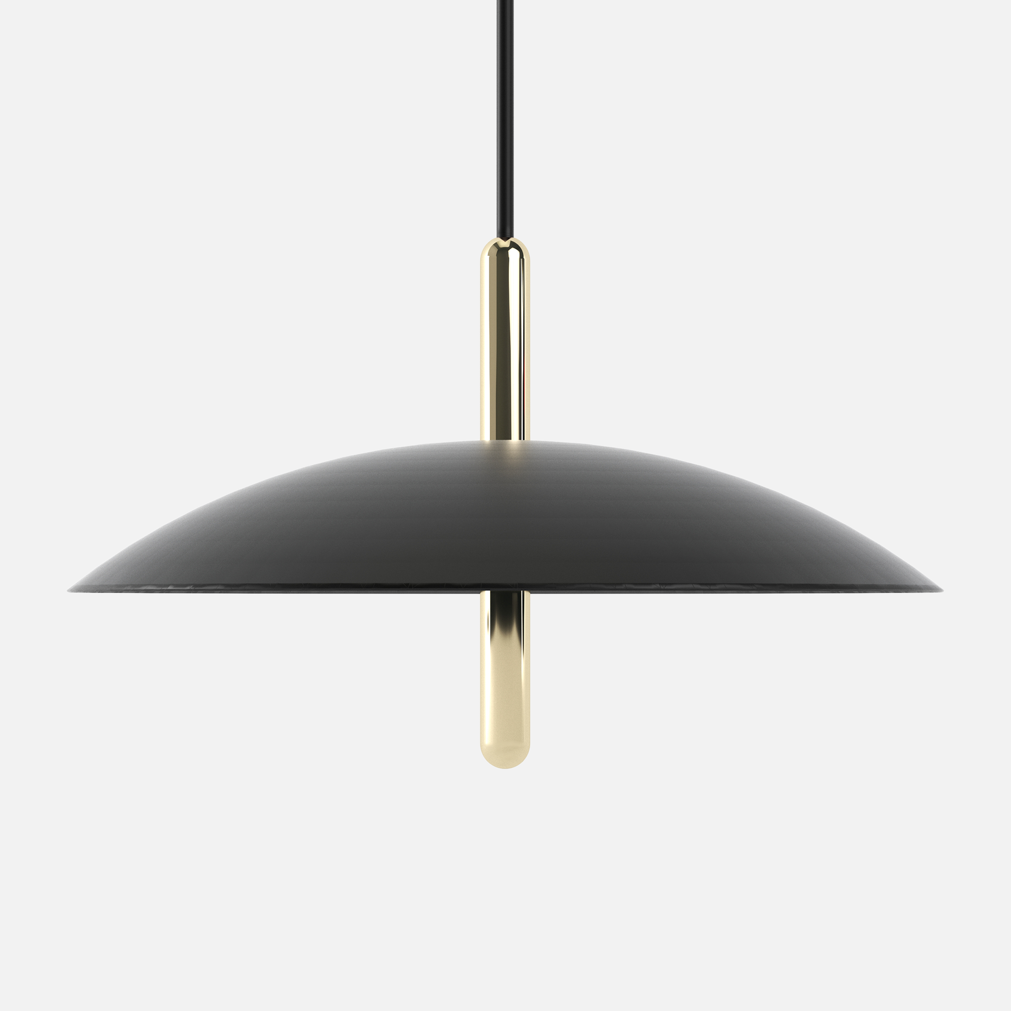 Signal Pendant Light — Black & Brass