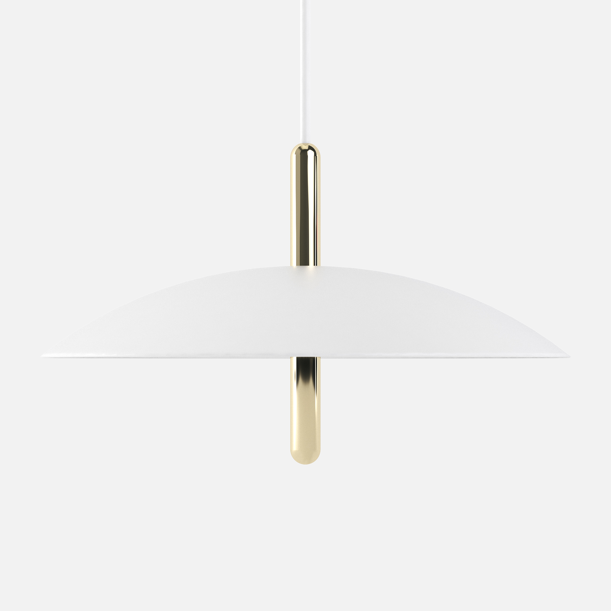 Signal Pendant Light — White & Brass