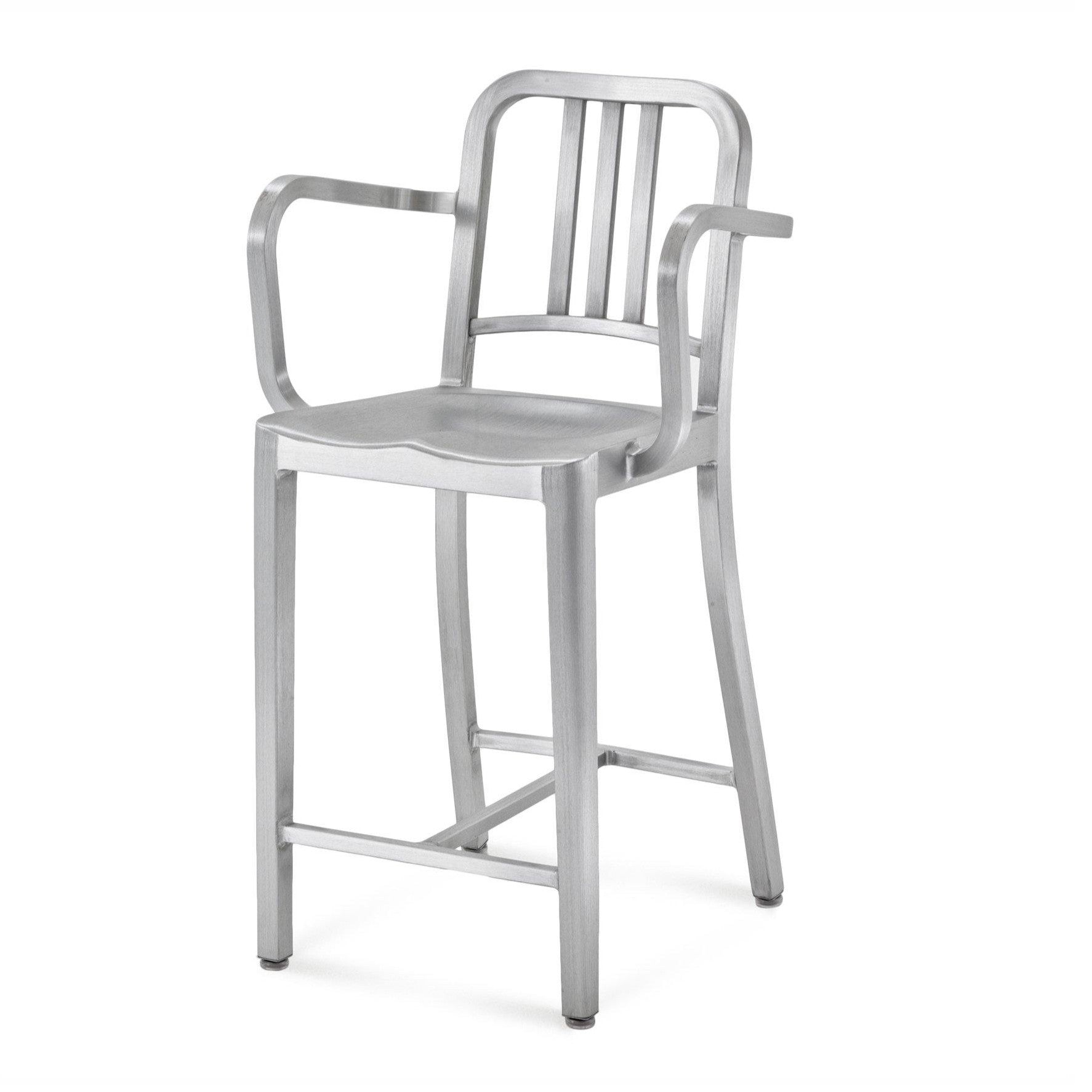 1006 Navy Bar and Counter Stool with Arms