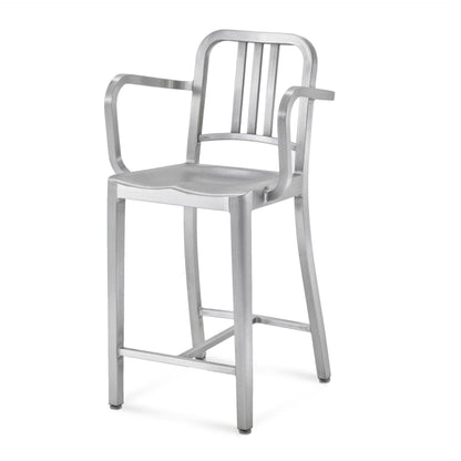 1006 Navy Bar and Counter Stool with Arms