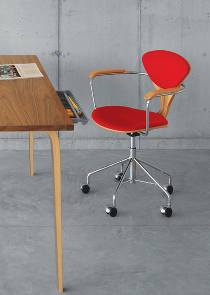 Cherner Swivel Base Armchair with Seat and Back Pads